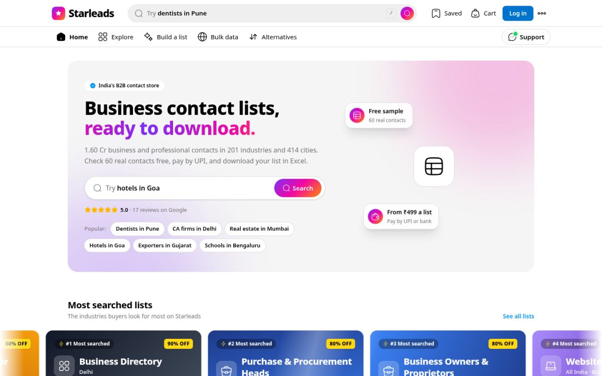 Starleads screenshot