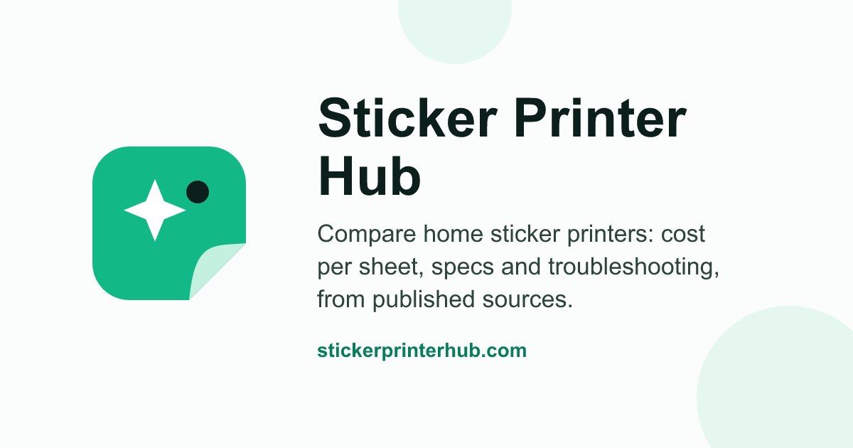 Sticker Printer Hub website screenshot