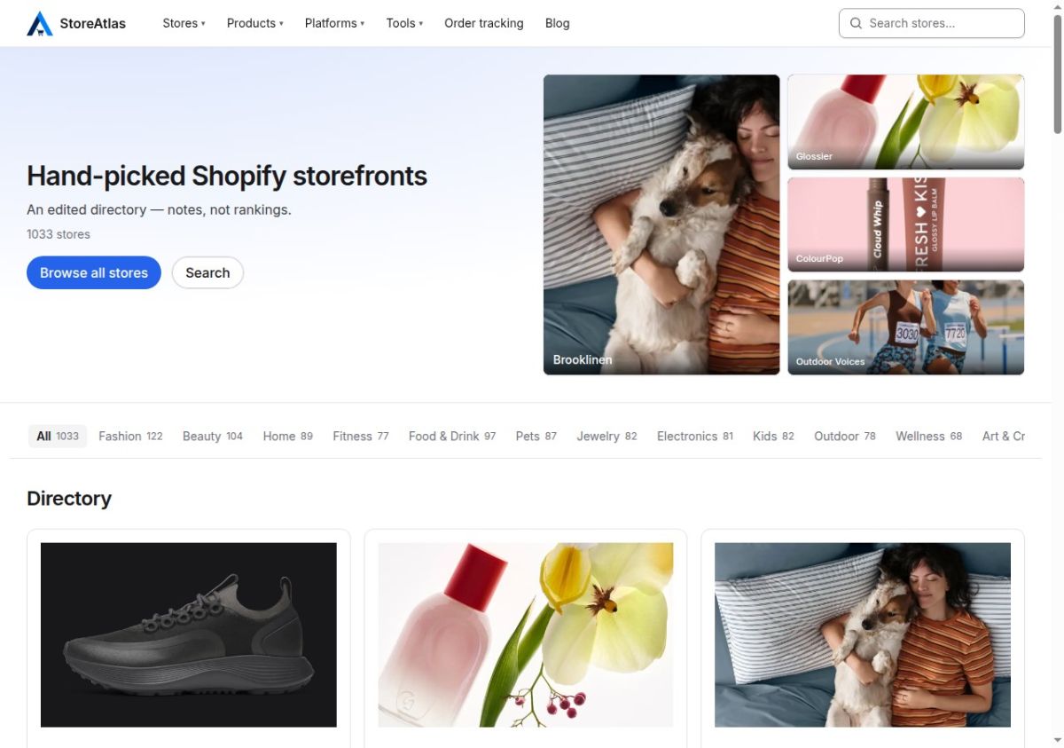 StoreAtlas website screenshot