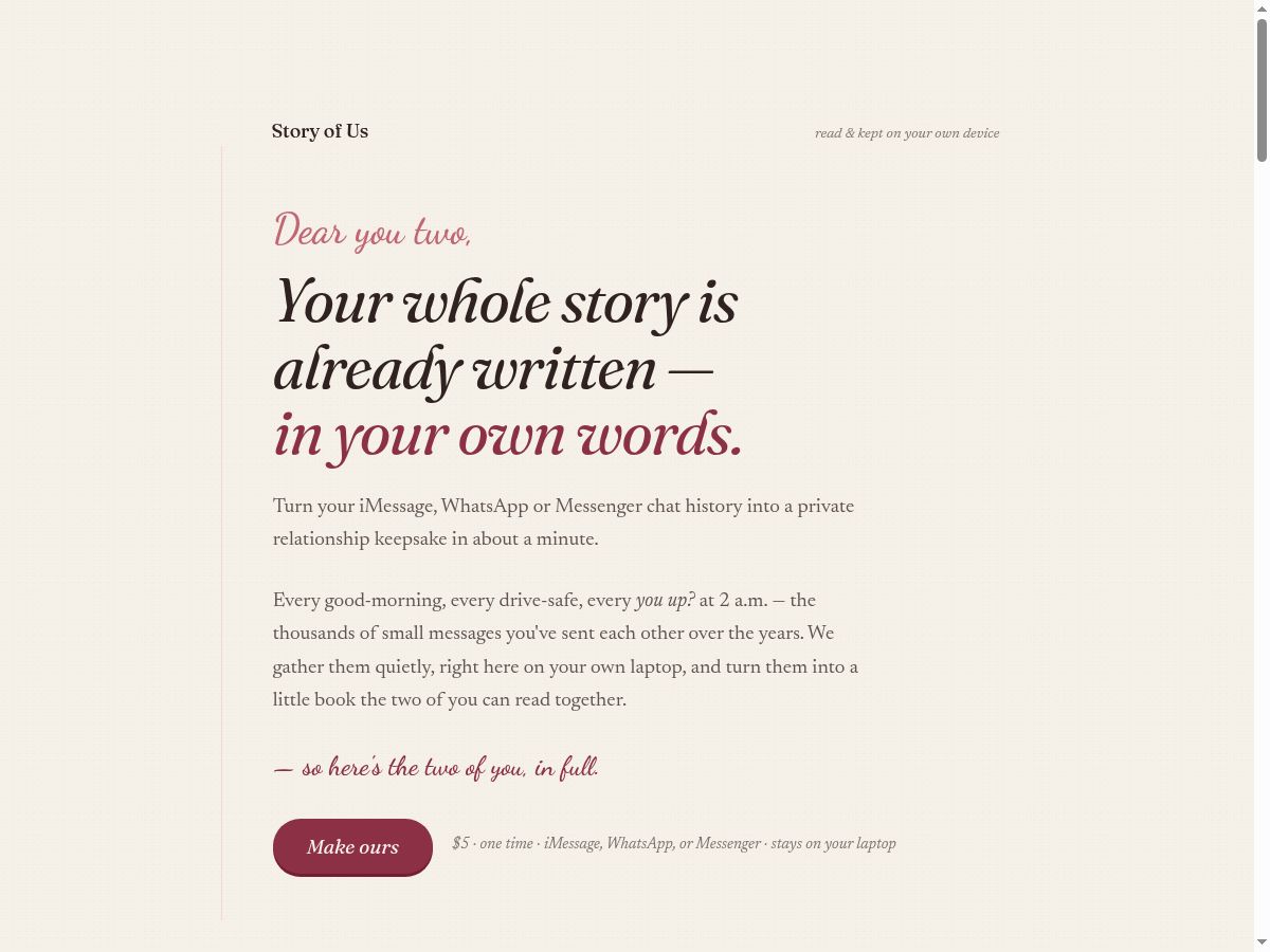 Story of Us screenshot