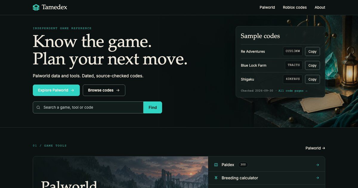 Tamedex screenshot