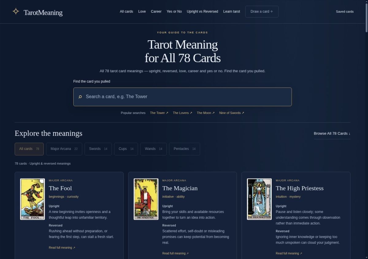 Tarot Meaning screenshot