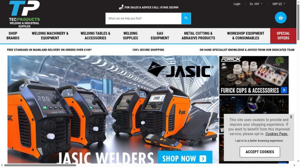 TEC Products website screenshot
