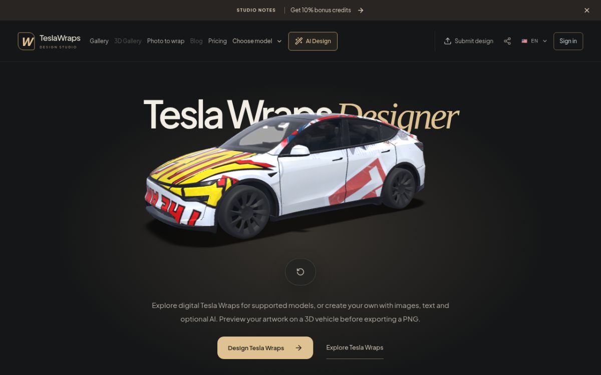 TeslaWraps screenshot