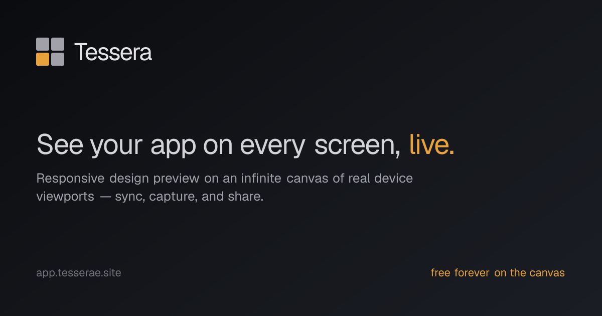 Tessera website screenshot
