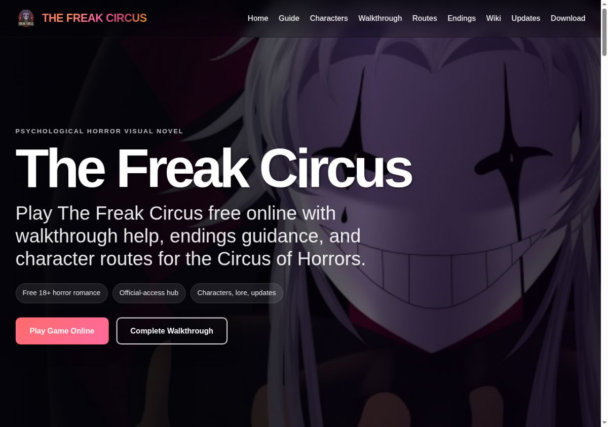 The Freak Circus Hub screenshot