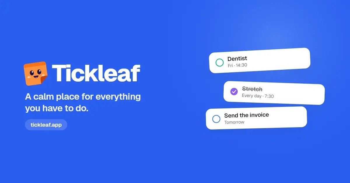 Tickleaf website screenshot
