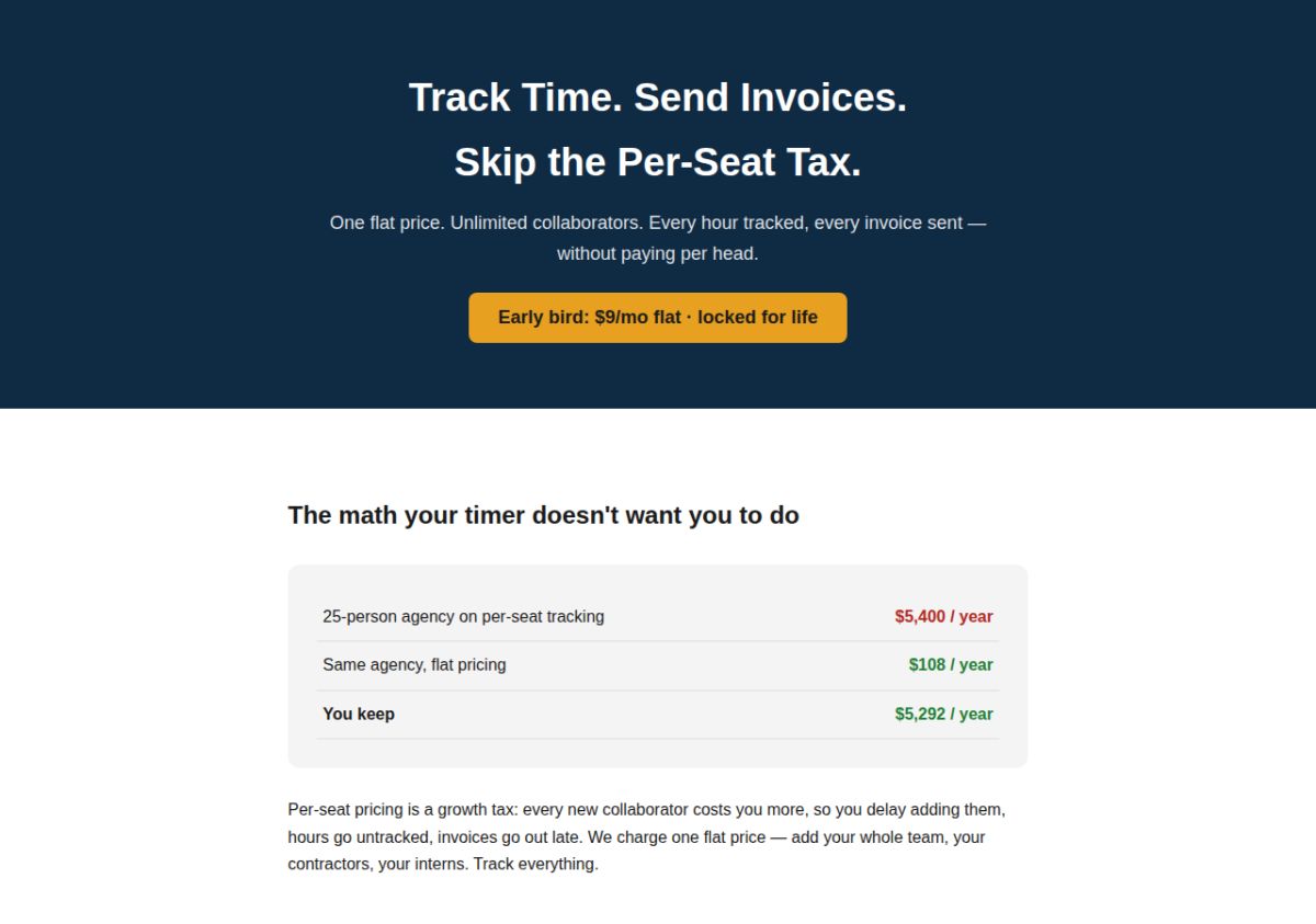 TimeBill screenshot