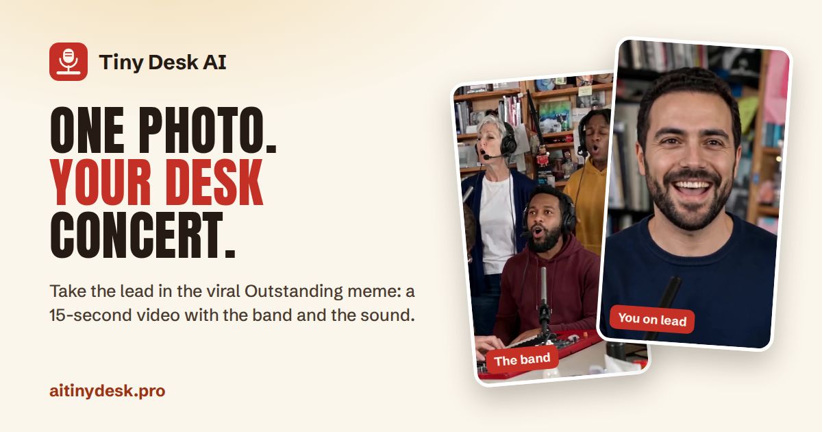 Tiny Desk AI website screenshot