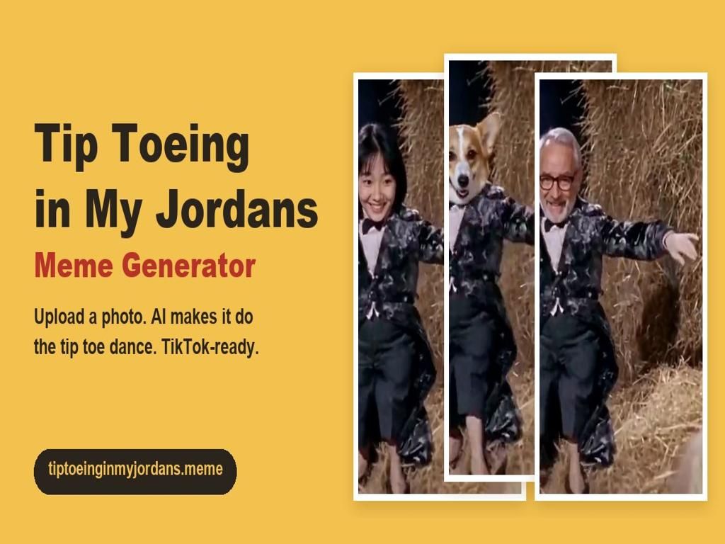 Tip Toe Jordans Meme website screenshot