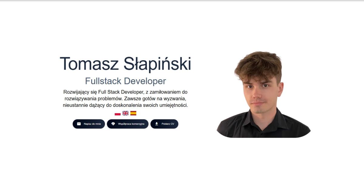 Tomasz Słapiński |  Fullstack Dev |  Vue |  Nuxt |  Rzeszów screenshot