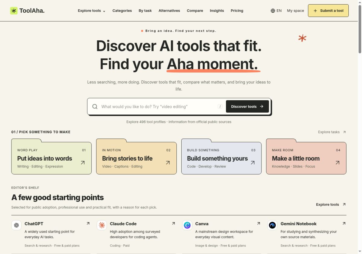 ToolAha screenshot