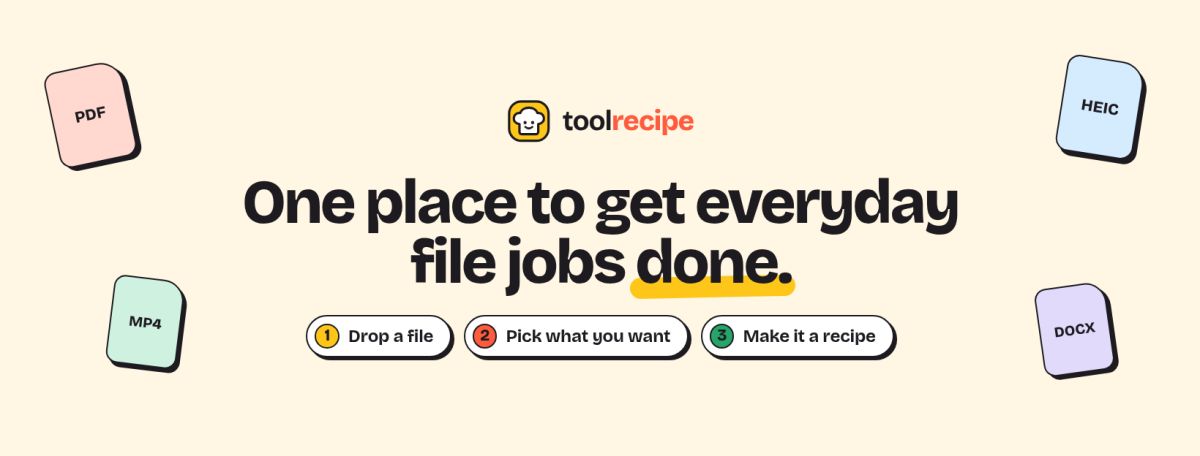 ToolRecipe screenshot
