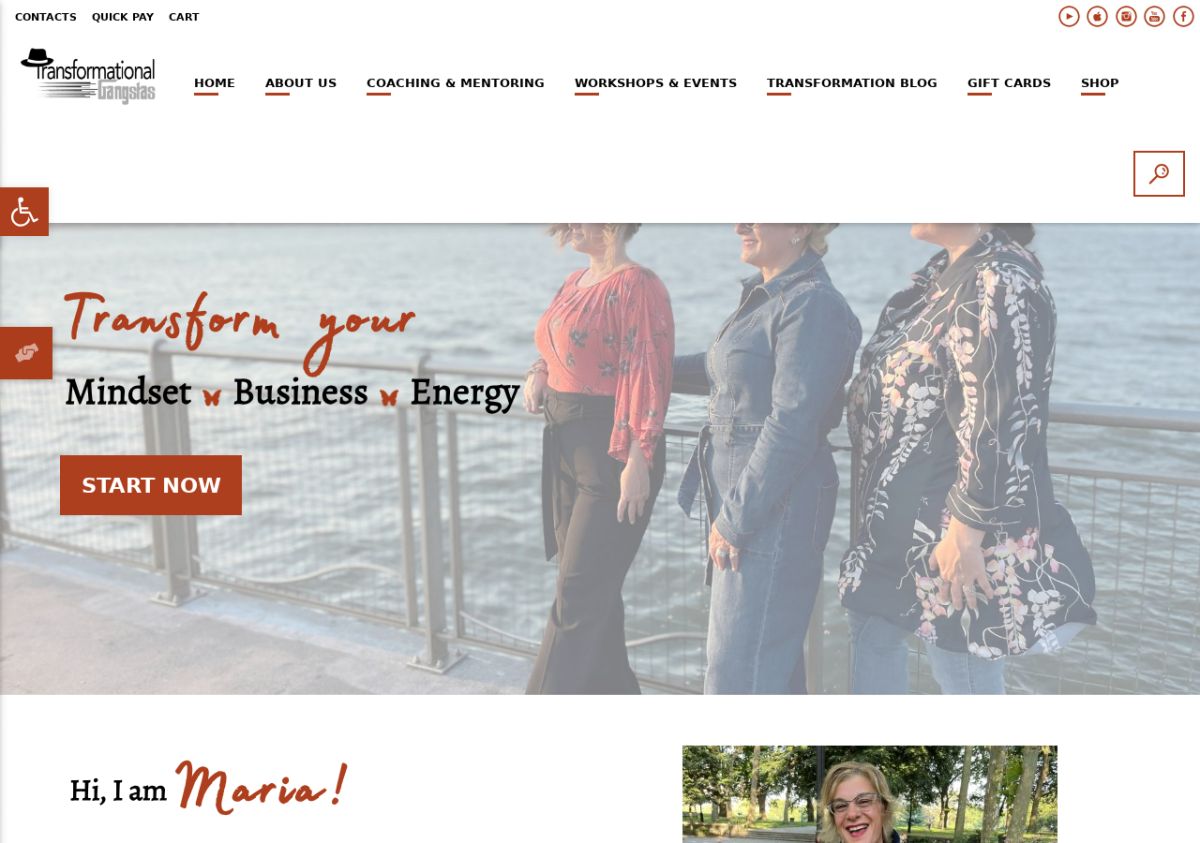 Transformational Gangstas website screenshot