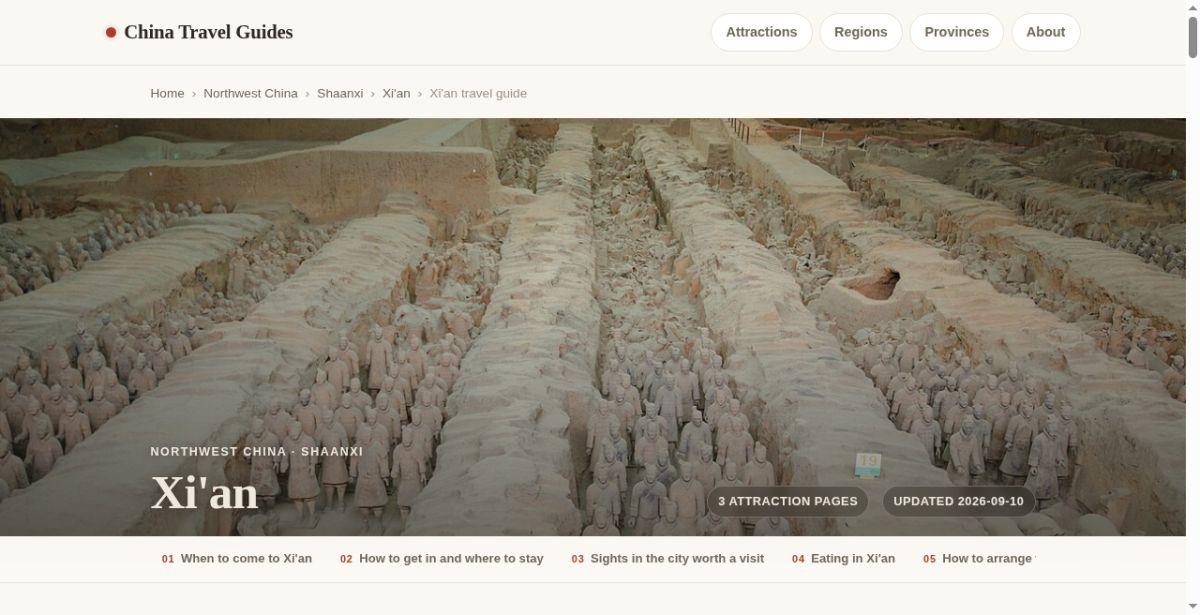 Travel Discovery Hub website screenshot