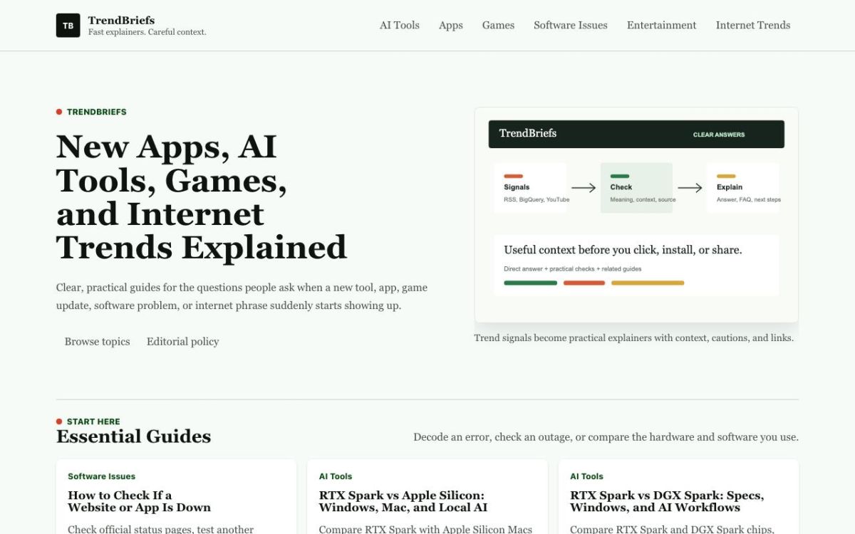TrendBriefs screenshot