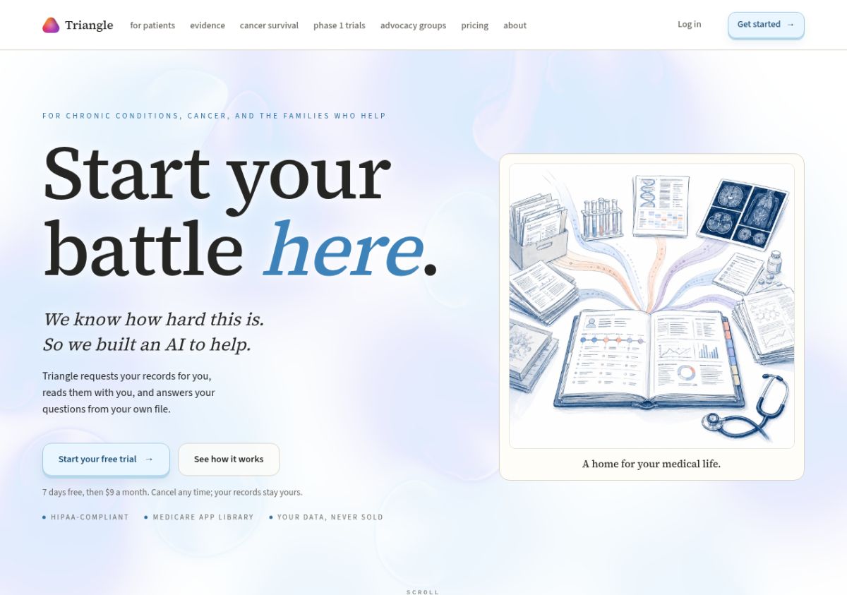 Triangle Health website screenshot