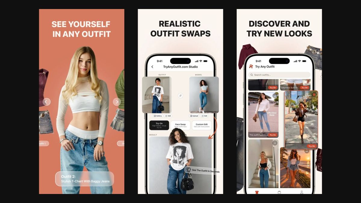TryAnyOutfit website screenshot