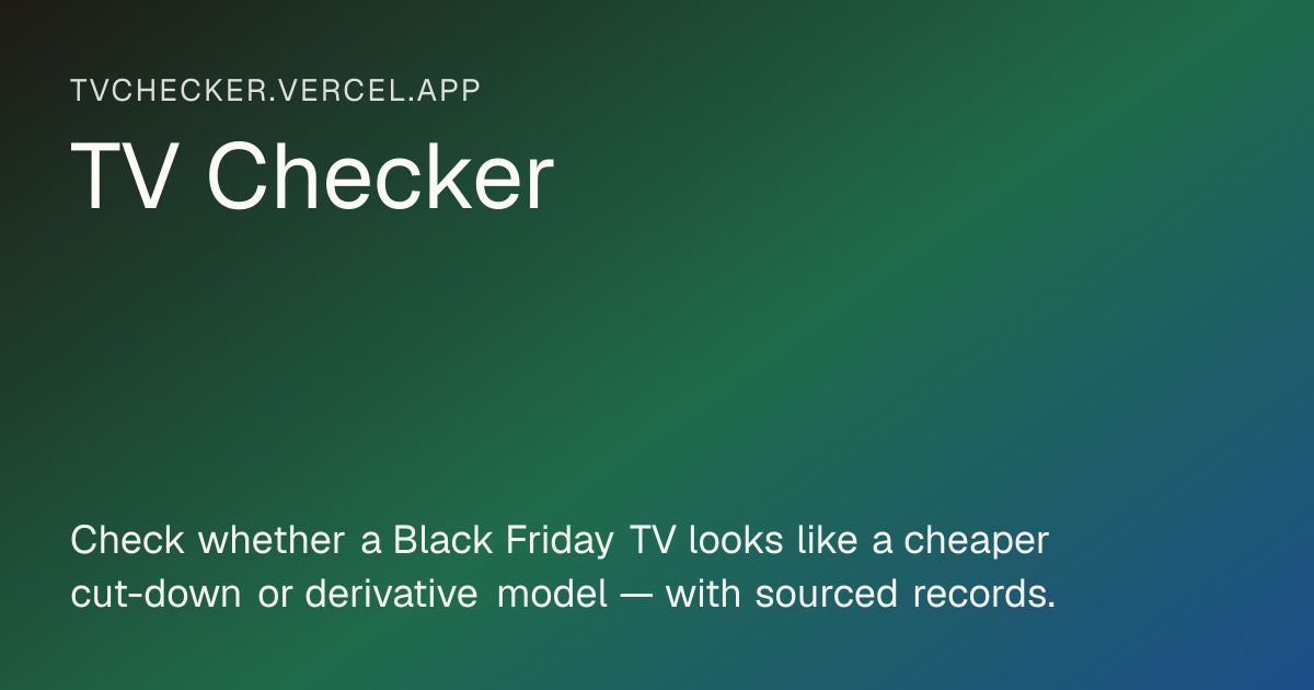 TV Checker website screenshot