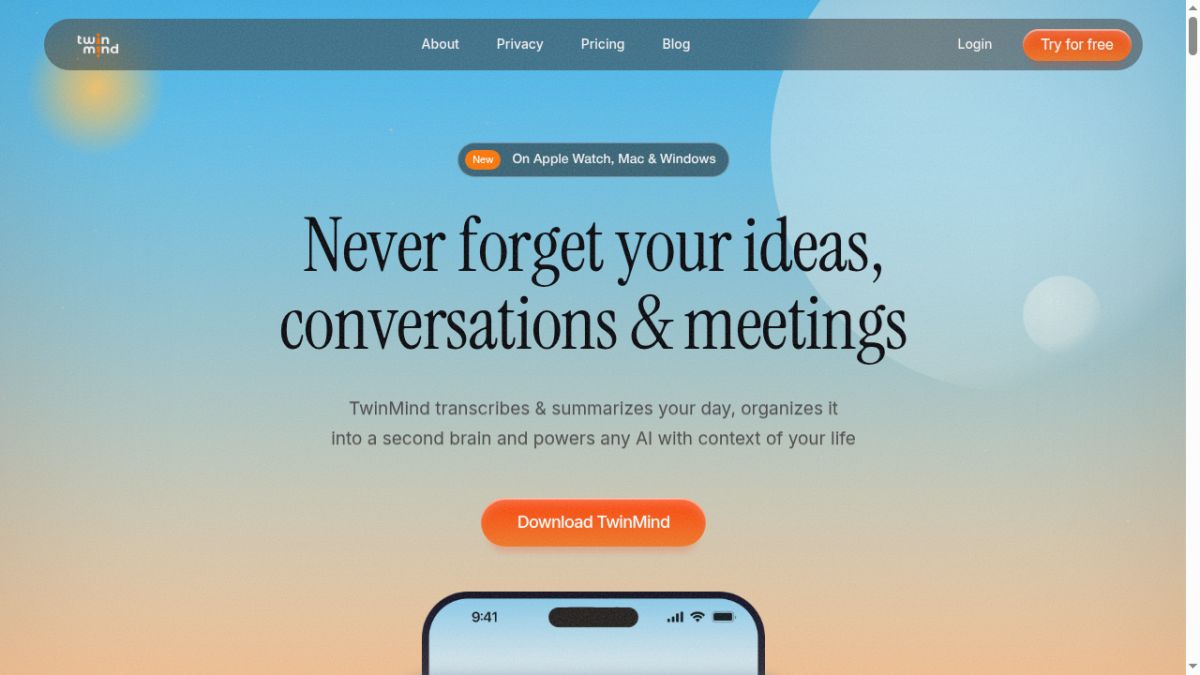 TwinMind screenshot