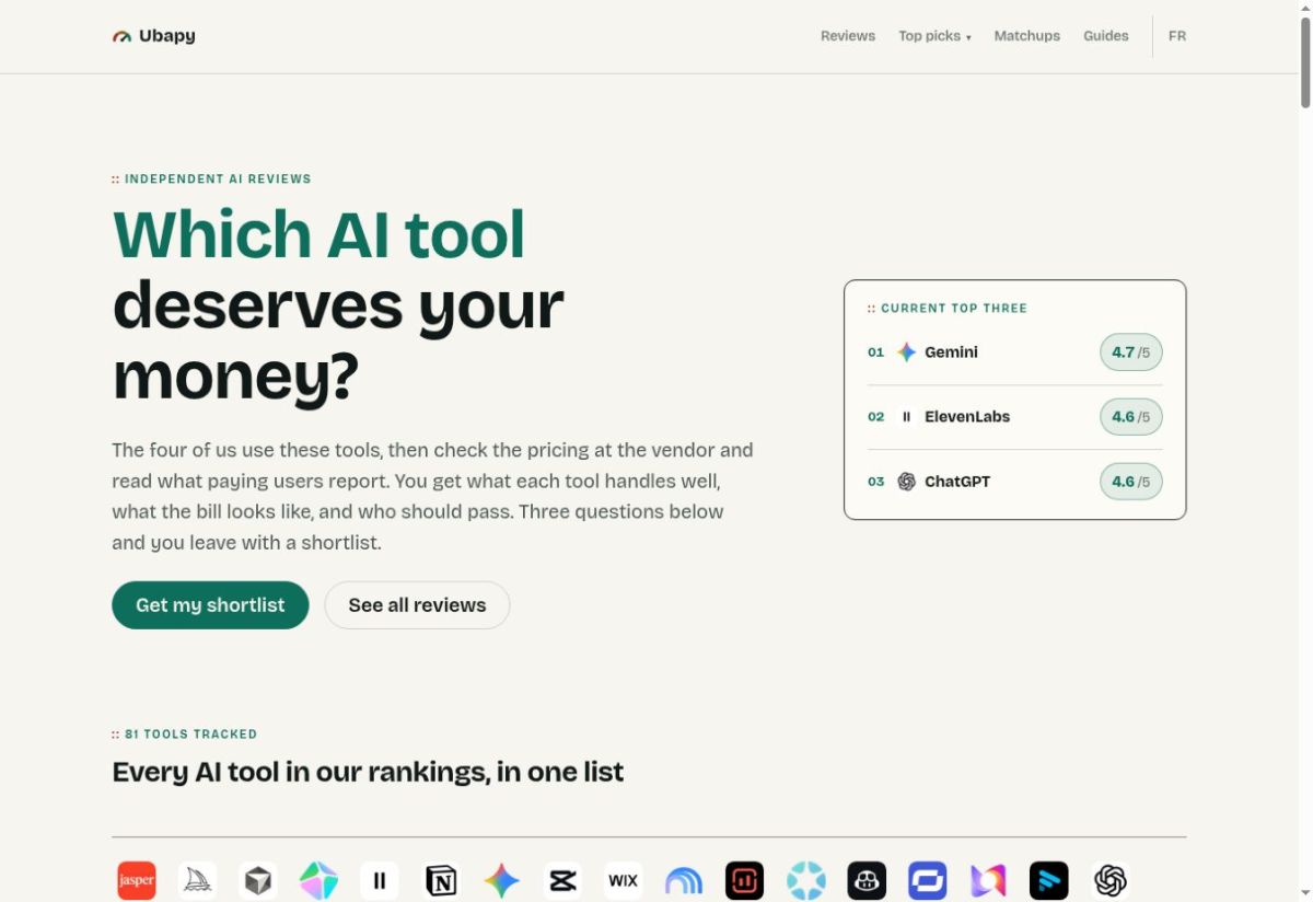Ubapy screenshot