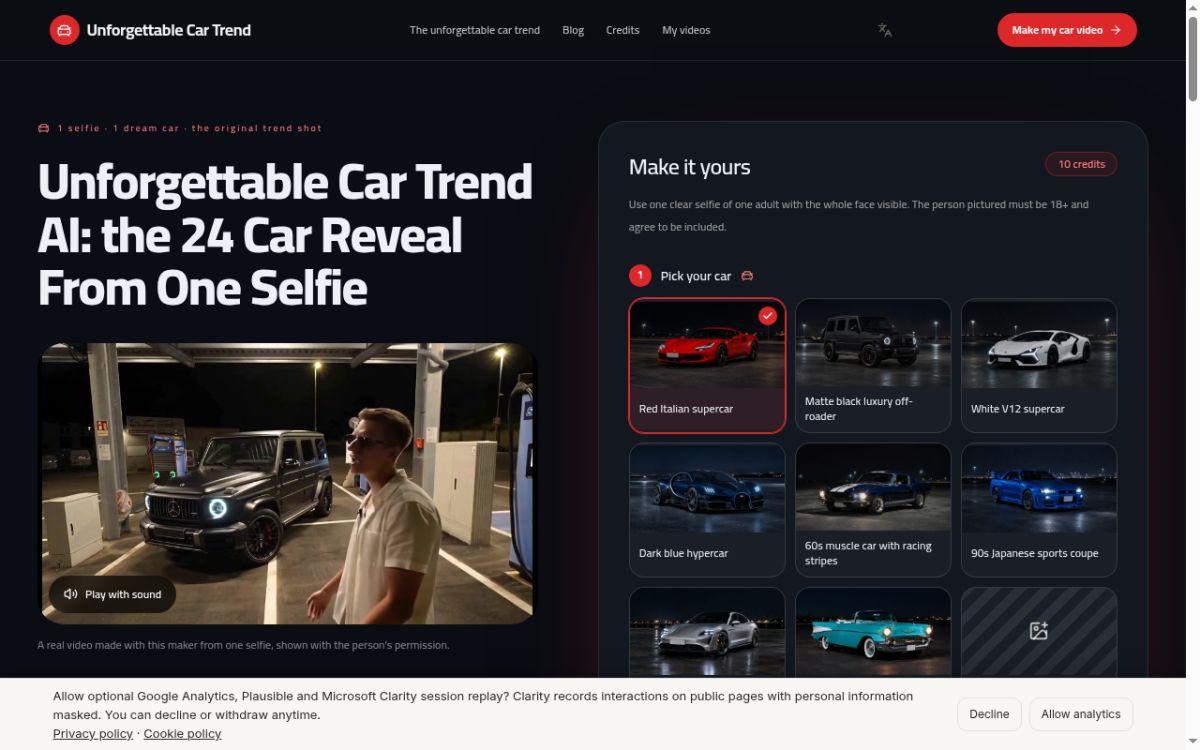 Unforgettable Car Trend website screenshot