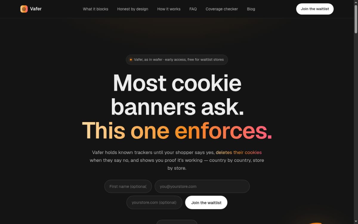 Vafer screenshot