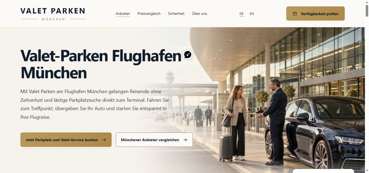 Valet-Parken Flughafen München screenshot