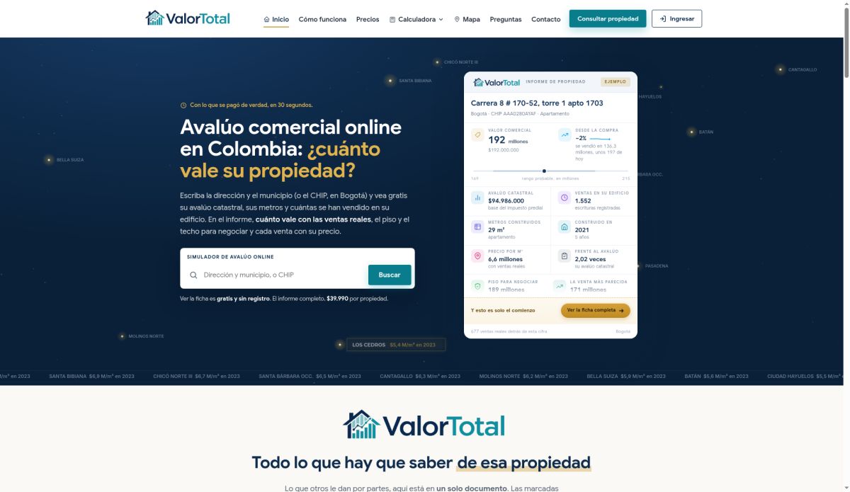 VALORTOTAL Colombia screenshot