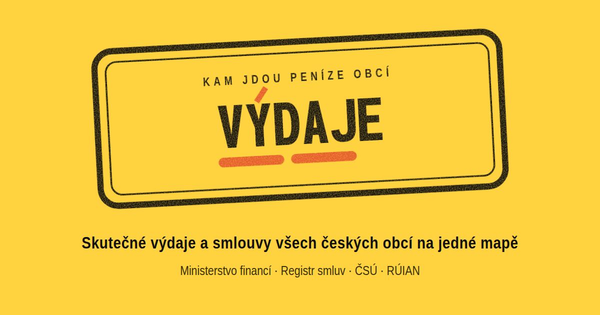 Výdaje website screenshot
