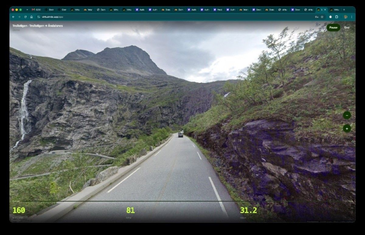 Virtual Ride website screenshot