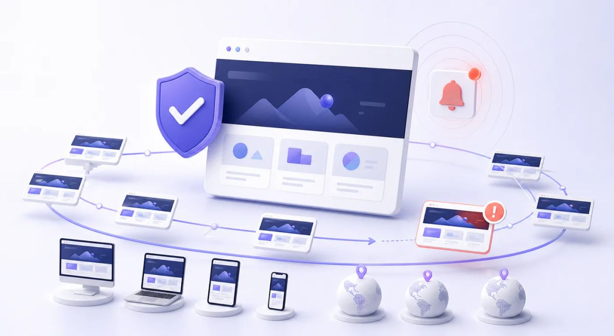 VisualRunner | Website Monitoring & Visual QA Platform screenshot