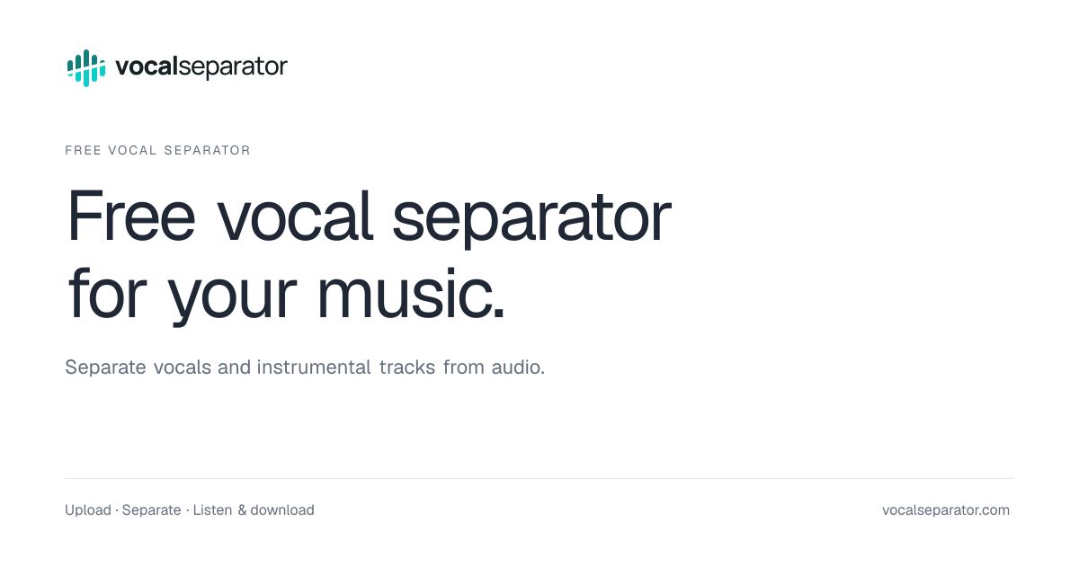 Vocal Separator website screenshot