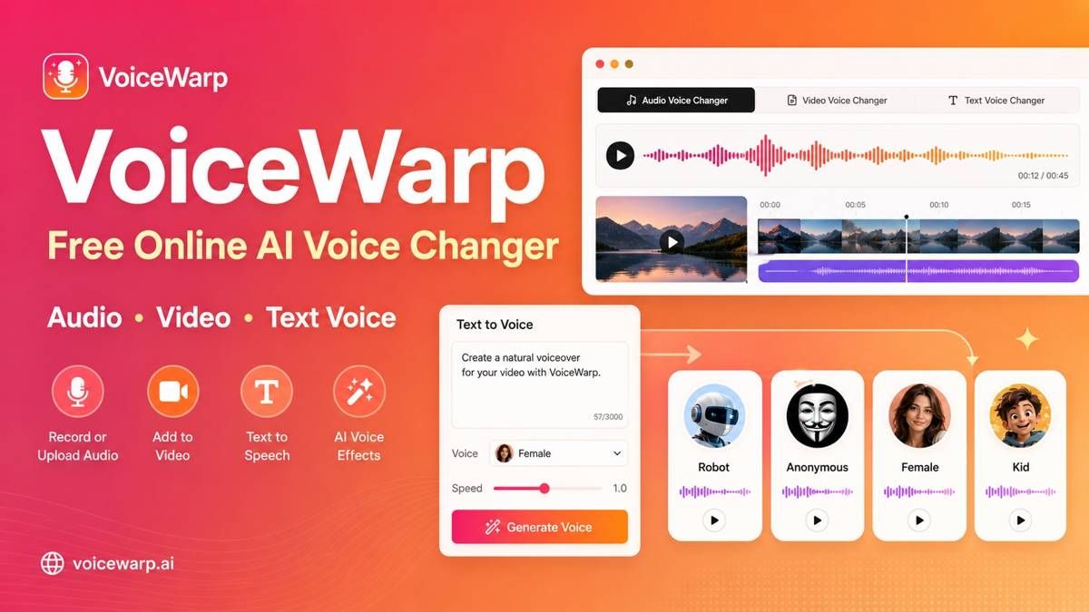 VoiceWarp website screenshot