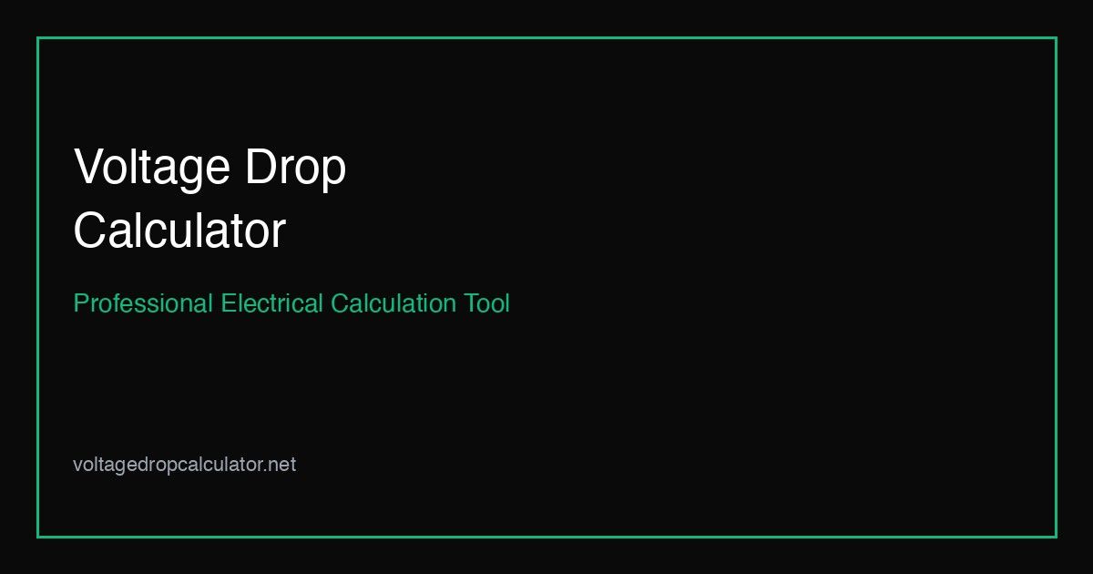 Voltage Drop Calculator screenshot