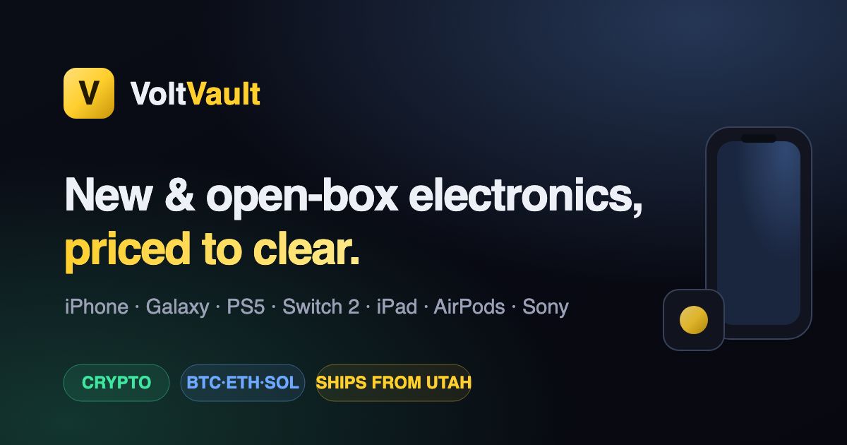 VoltVault website screenshot
