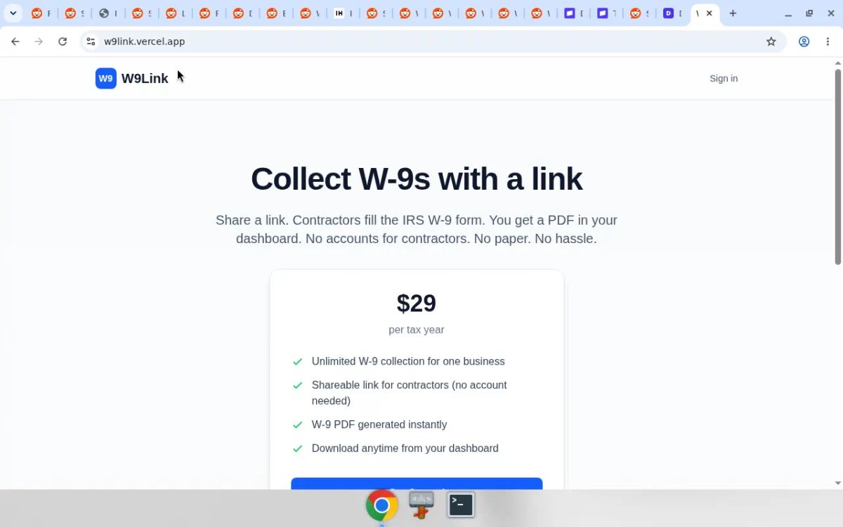 W9Link website screenshot