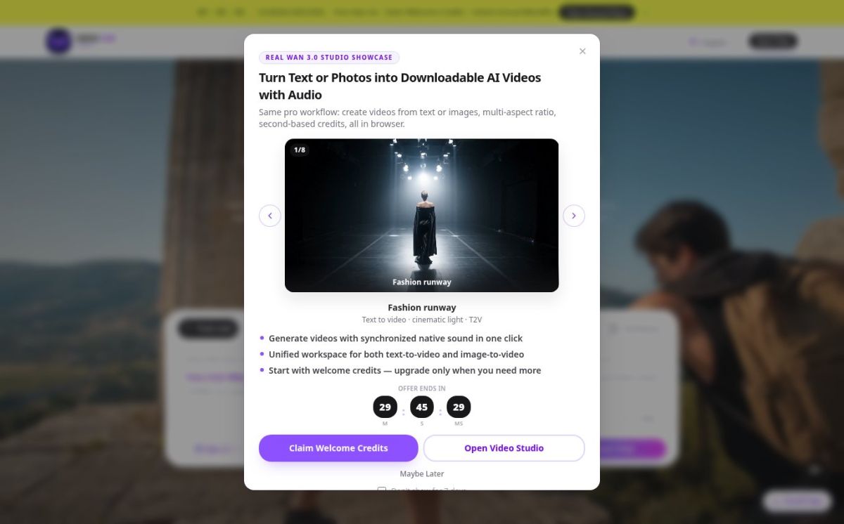 WAN 3.0 Video website screenshot