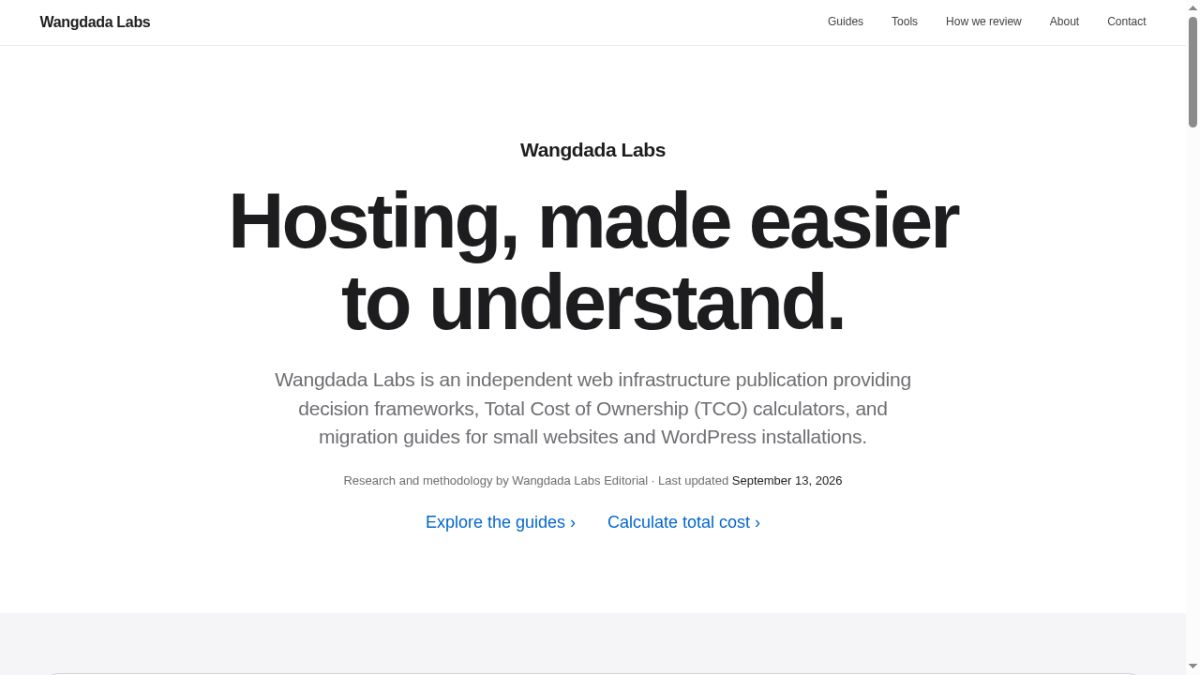Wangdada Labs screenshot