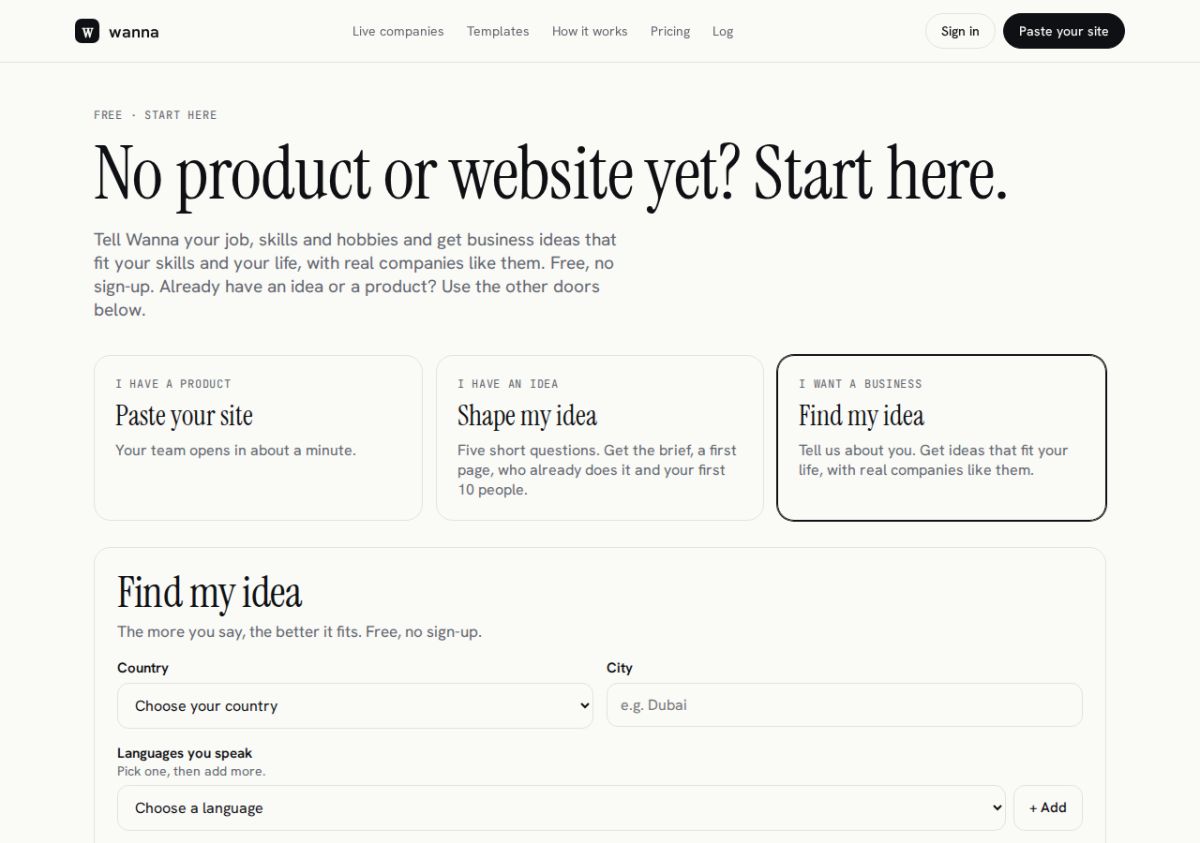 Wanna Find My Idea screenshot