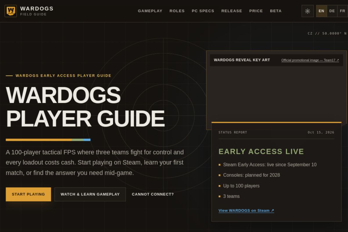 WARDOGS Field Guide screenshot