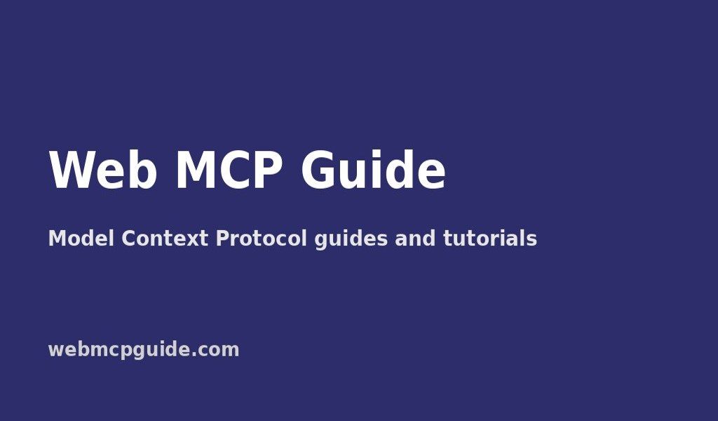 Web MCP Guide website screenshot