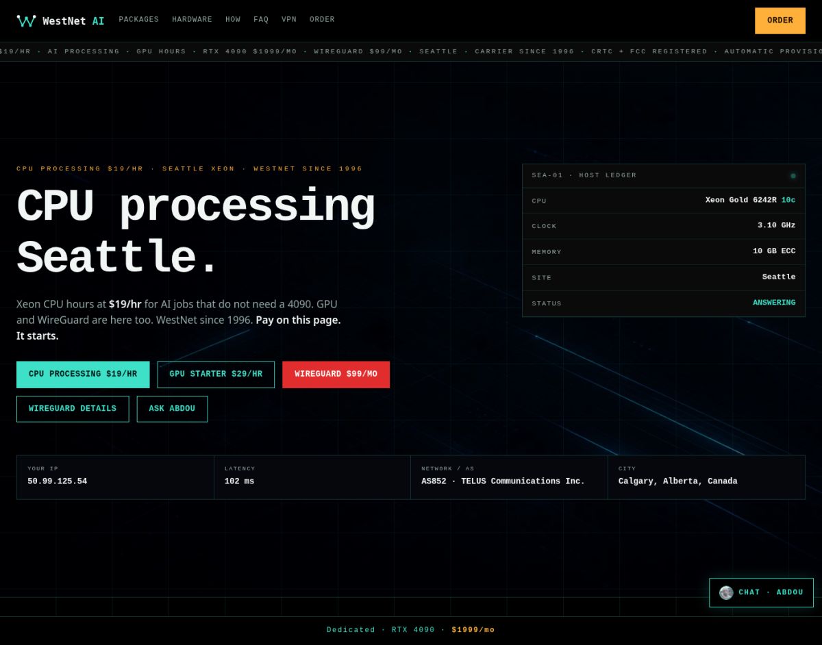 WestNet screenshot