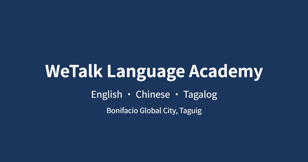 WeTalk Language Academy website screenshot