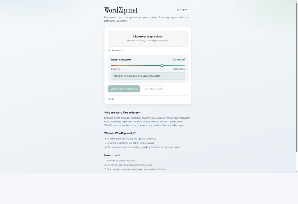 WordZip screenshot