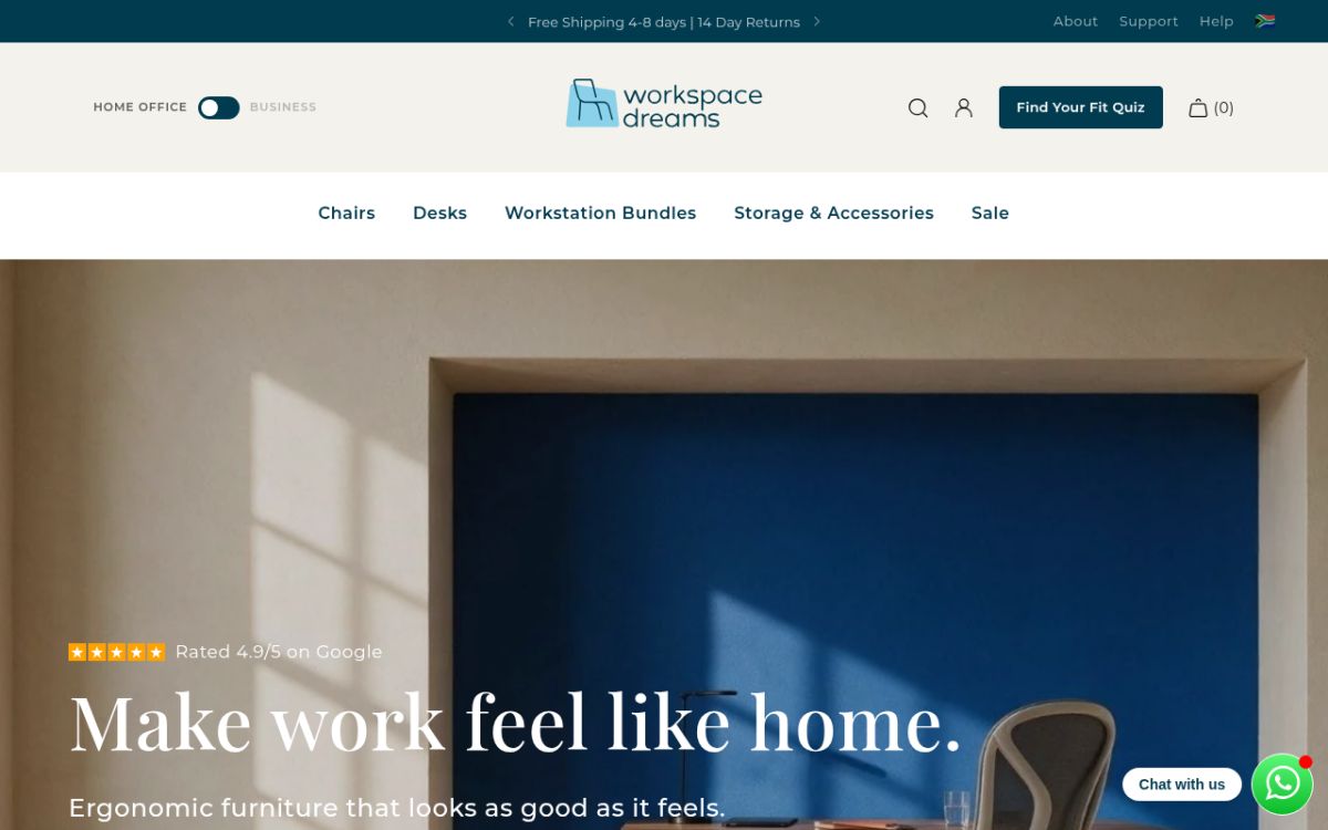 Workspace Dreams website screenshot