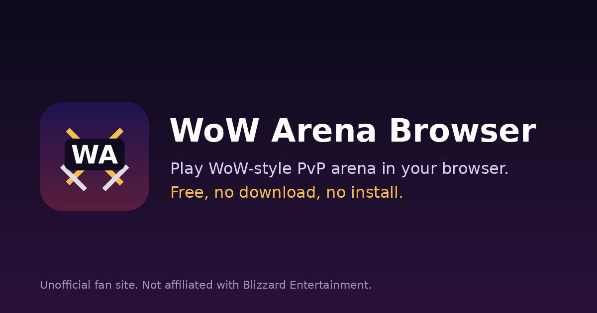 WoW Arena Browser screenshot