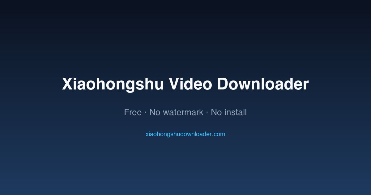 Xiaohongshu Downloader website screenshot