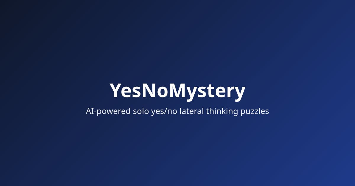 YesNoMystery screenshot