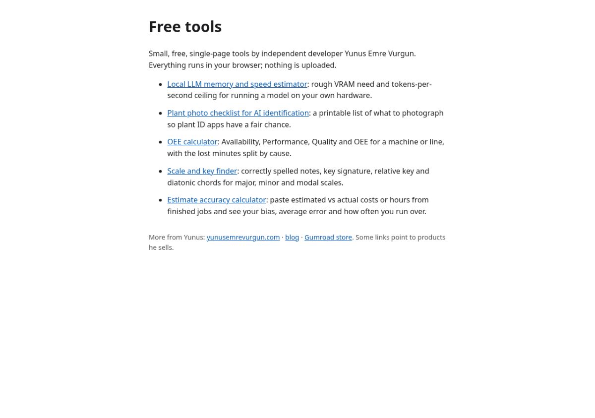 Yunus Free Tools screenshot